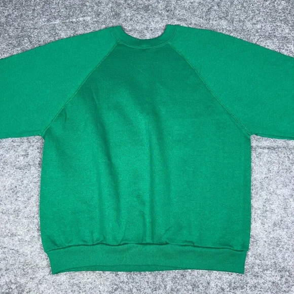 VTG Tultex Sweatshirt Womens Large Green Crewneck Pullover NOS Deadstock 90s USA - Picture 6 of 12